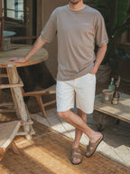Brown Collar Oversized T-shirt