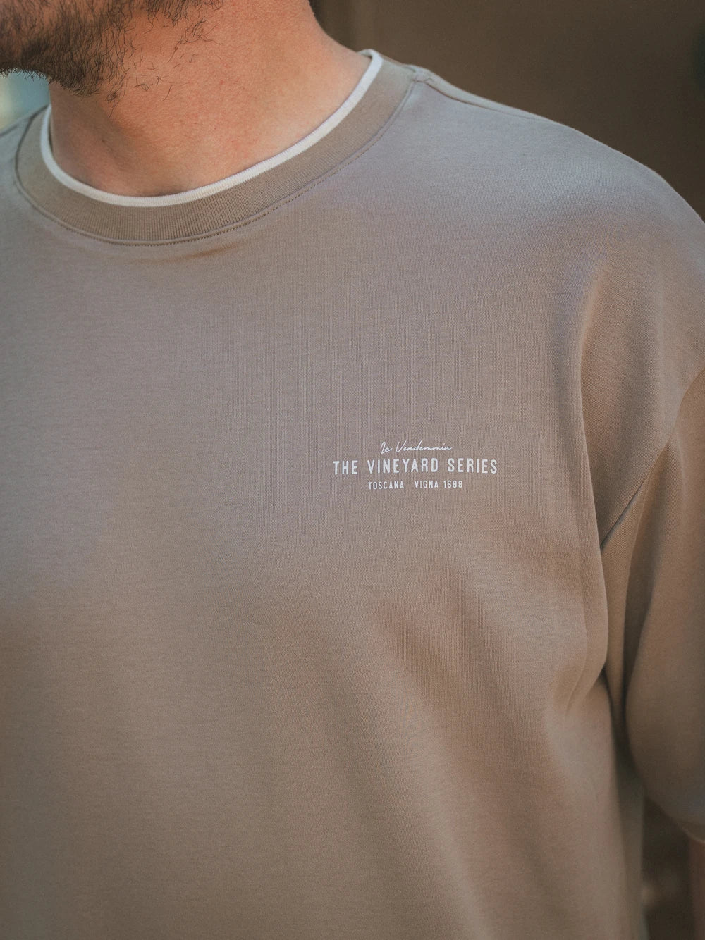 Brown Collar Oversized T-shirt