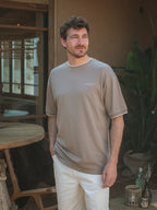 Brown Collar Oversized T-shirt