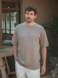 Brown Collar Oversized T-shirt