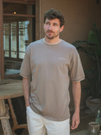 Brown Collar Oversized T-shirt