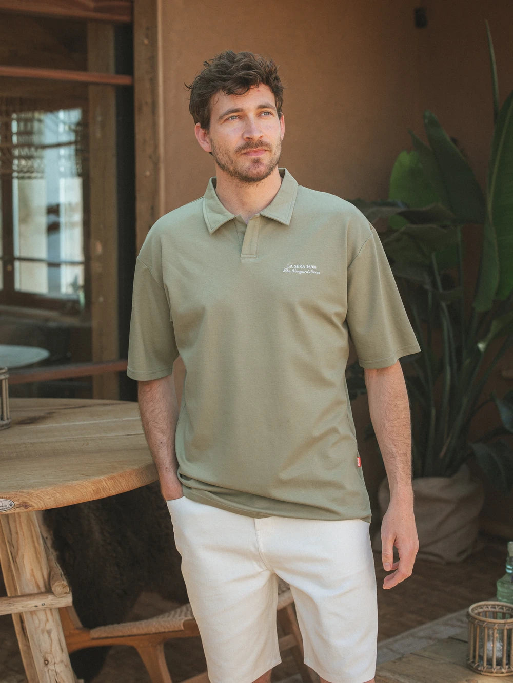 Green La Sera Relaxed Polo