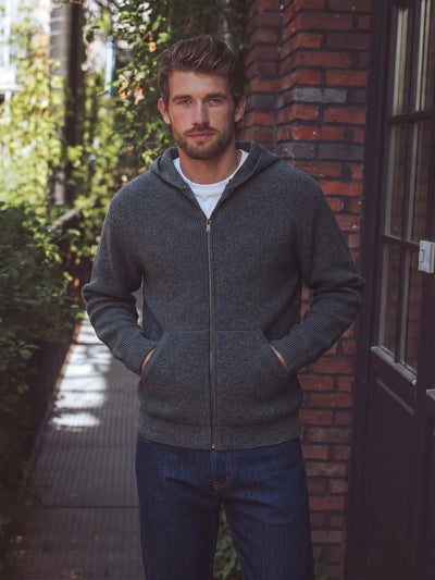 Dark Grey Oversized Knit Vest
