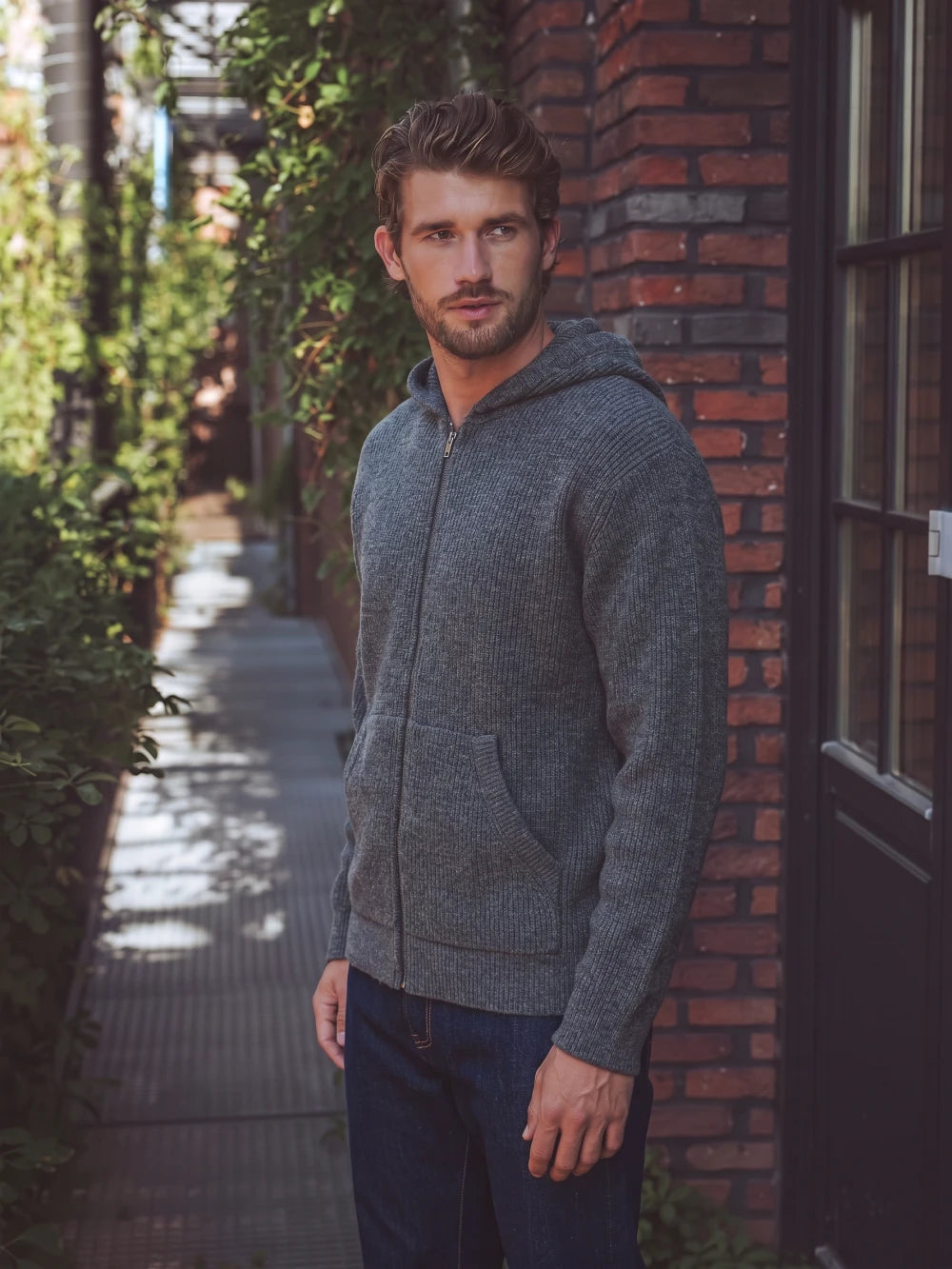 Dark Grey Oversized Knit Vest