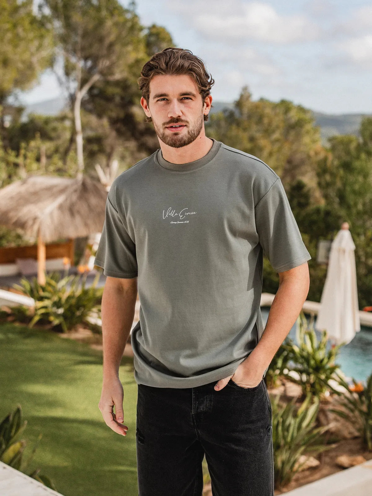 Olive Eivissa Oversized T-Shirt