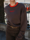 Dunkelbrauner Chamonix-Pullover
