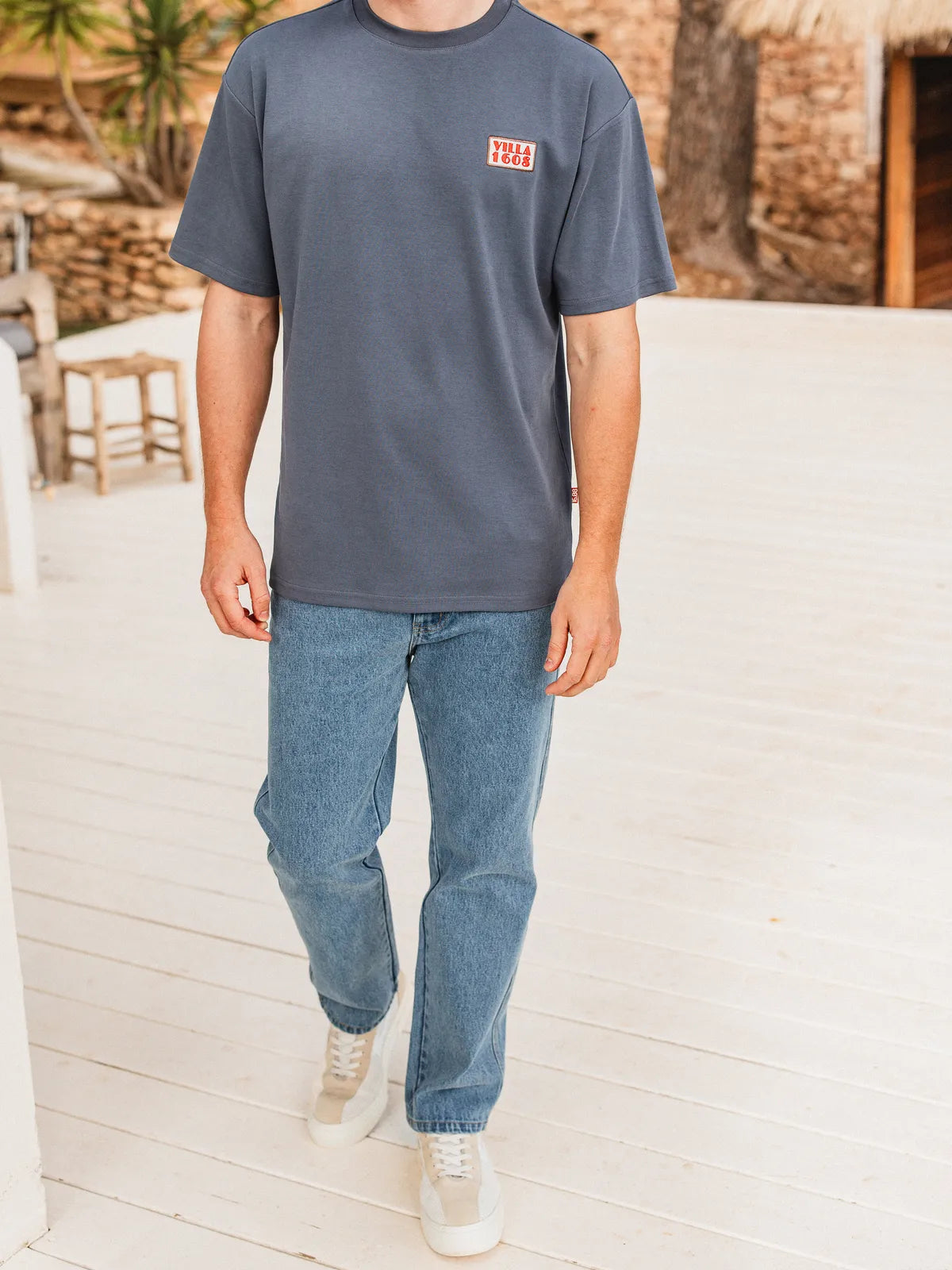 Blue Patch Oversized T-Shirt