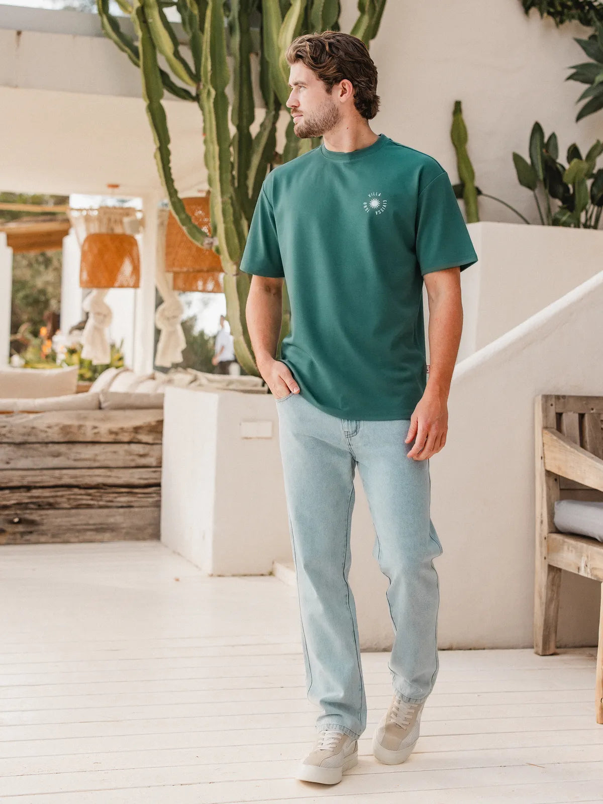 Green Sun Oversized T-Shirt
