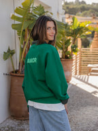 Green Amor Oversized Polo Sweater