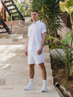 White Stitched Sport Polo