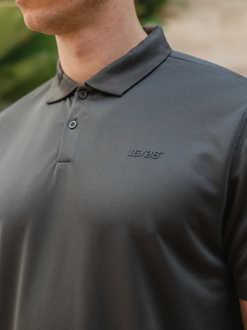 Armeegrünes Sport-Poloshirt
