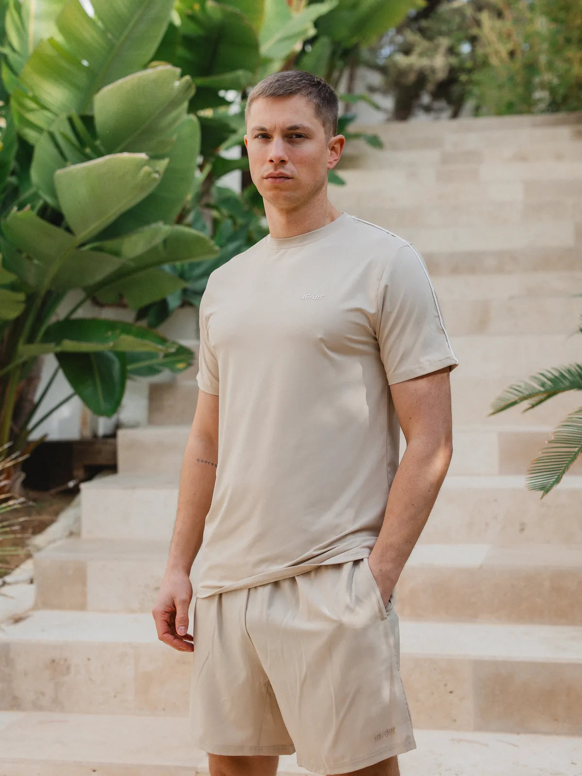 Beige Basic Sport T-shirt