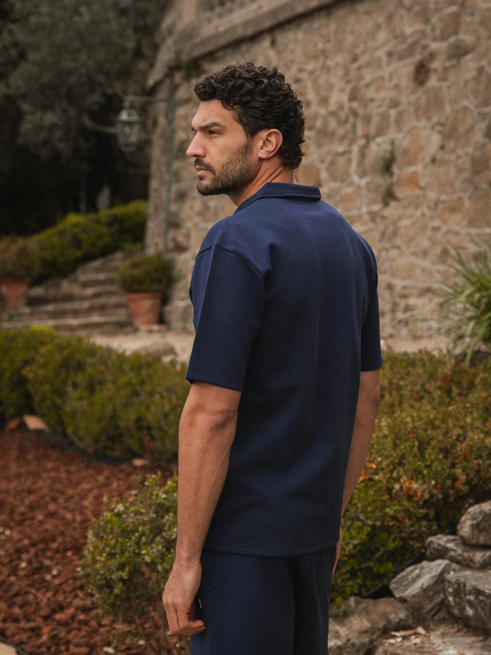 Navy Relaxed Polo
