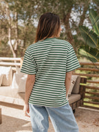 Green Stripe Femme T-shirt