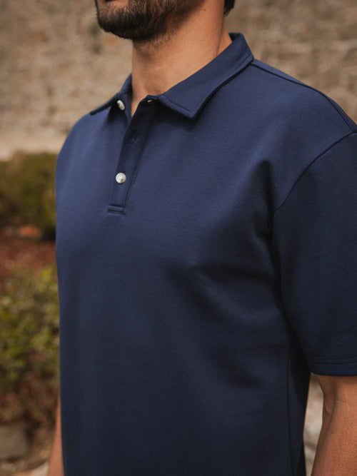 Navy Relaxed Polo