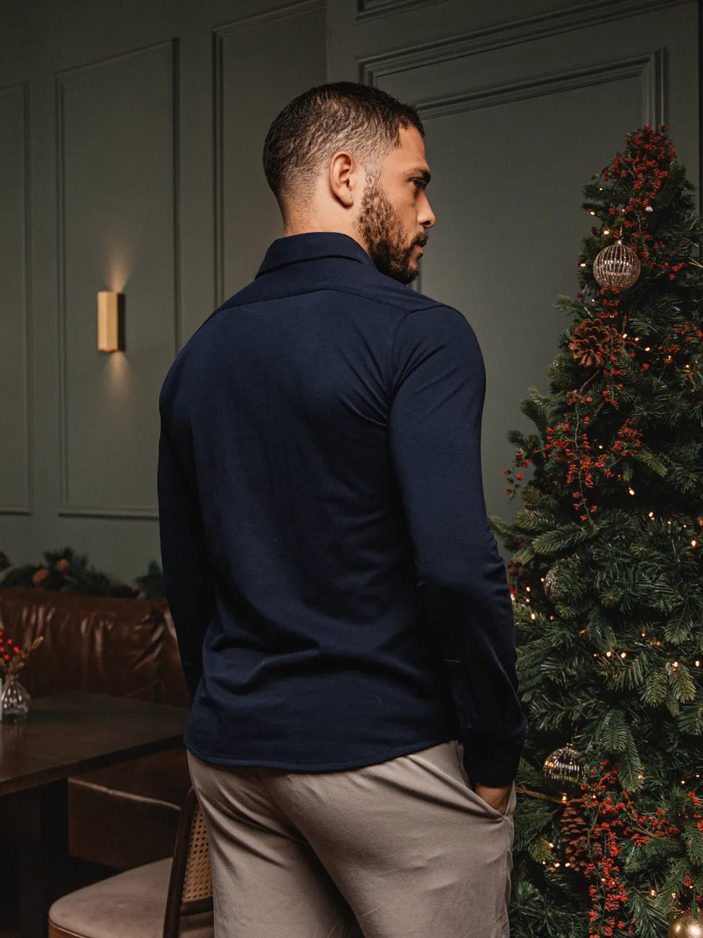 Navy Business Pocket Shirt