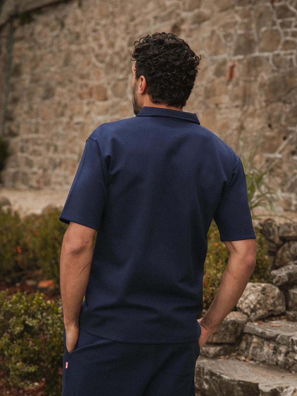 Navy Relaxed Polo
