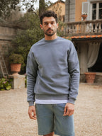 Blue Oversized Basic Sweater