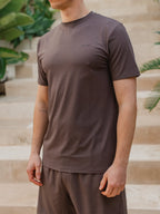 Coffee Brown Basic Sport T-shirt