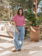 Pink Stripe Femme T-shirt