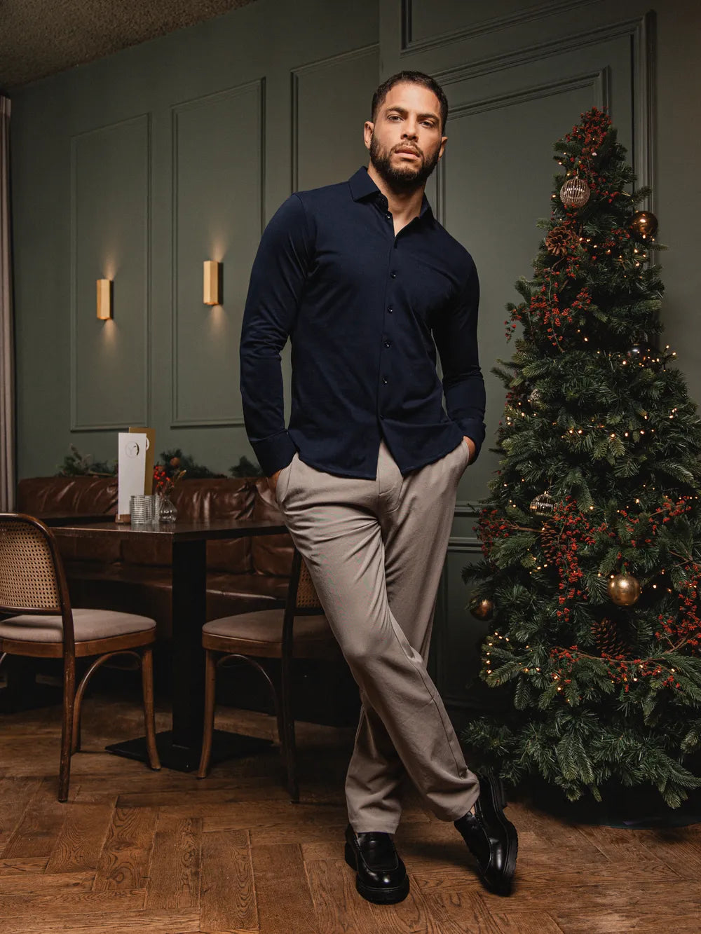 Navy Business Pocket Shirt