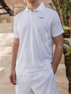 White Stitched Sport Polo