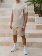 Beige Stitched Sport T-shirt