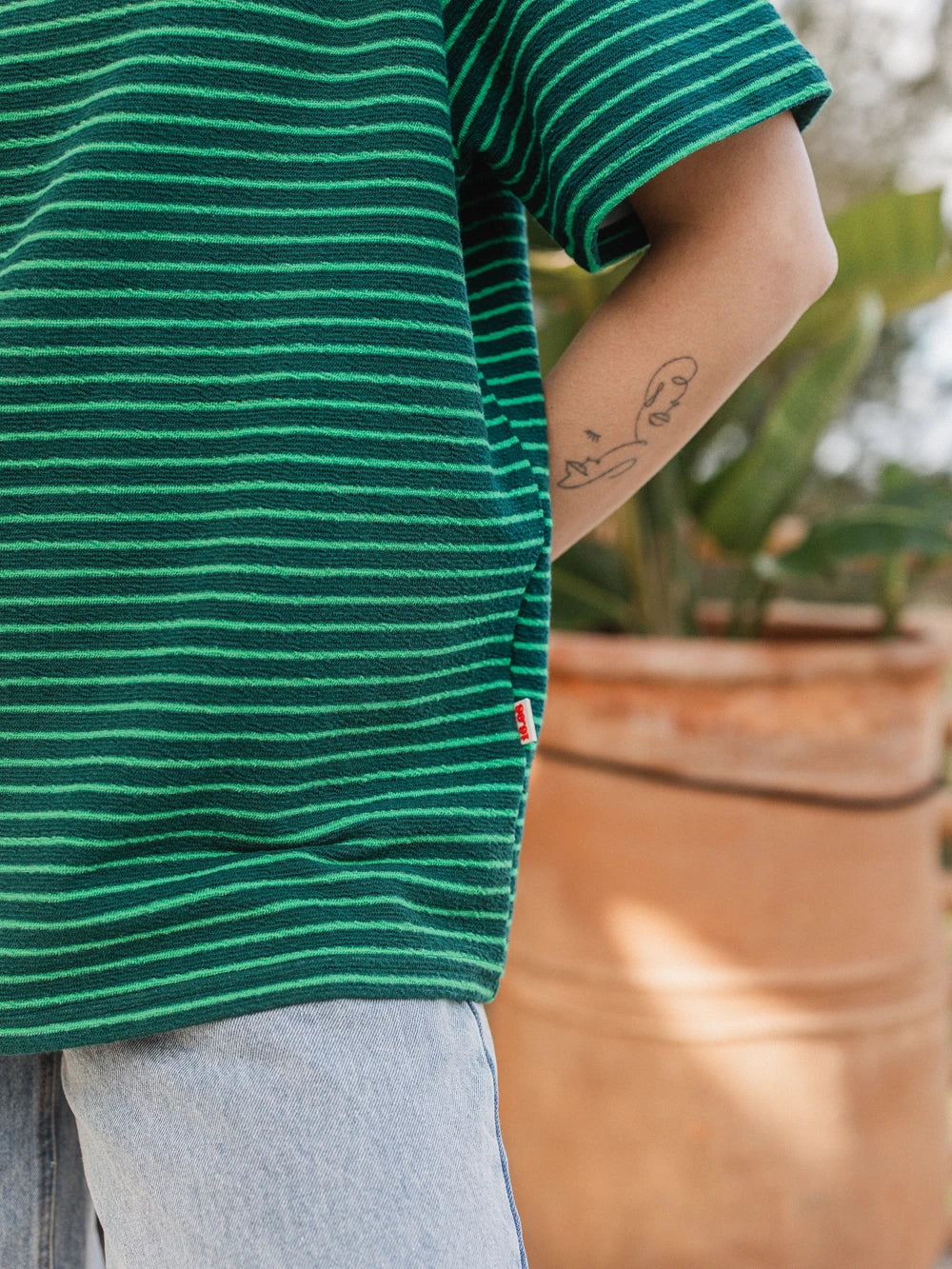 Green Stripe Soft T-shirt