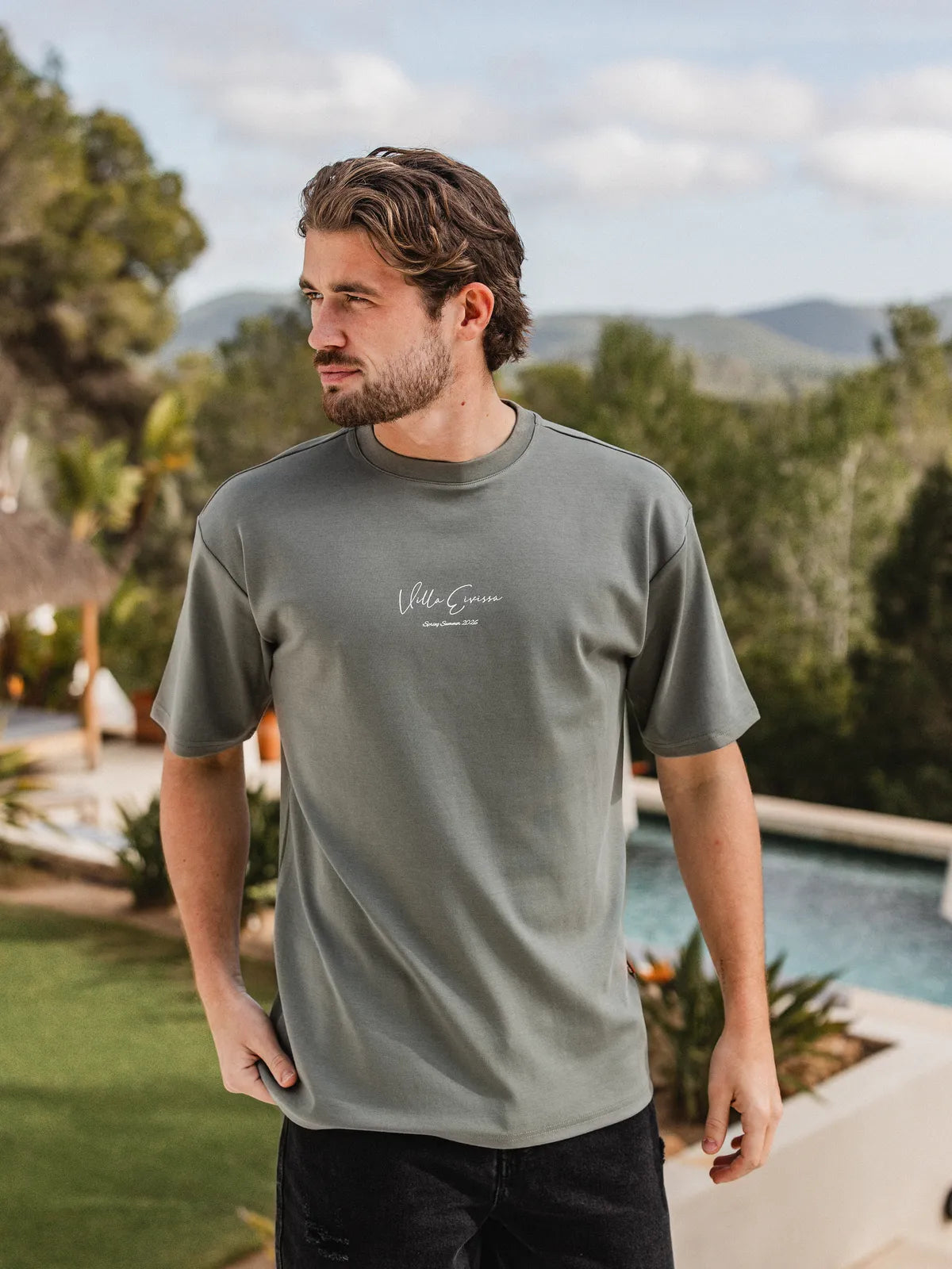 Olive Eivissa Oversized T-Shirt