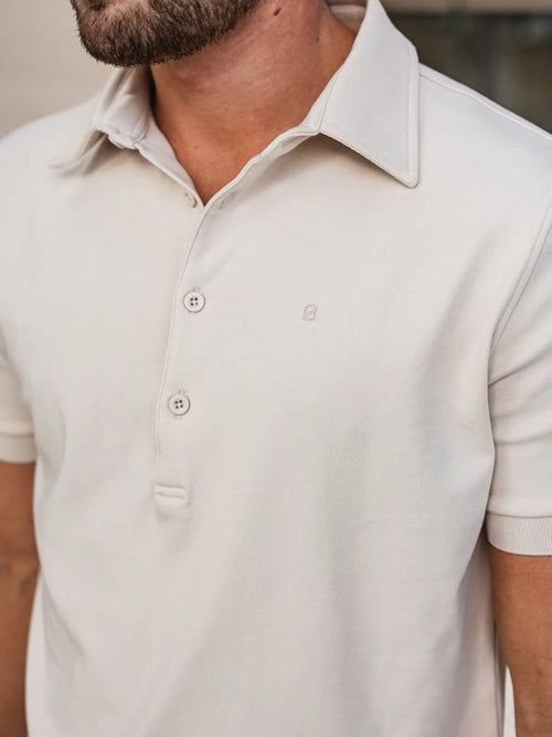Cream Business Polo