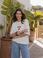 Beige Knit Amor T-shirt