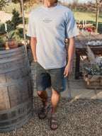 Hellblaues Vendemmia Oversized T-Shirt