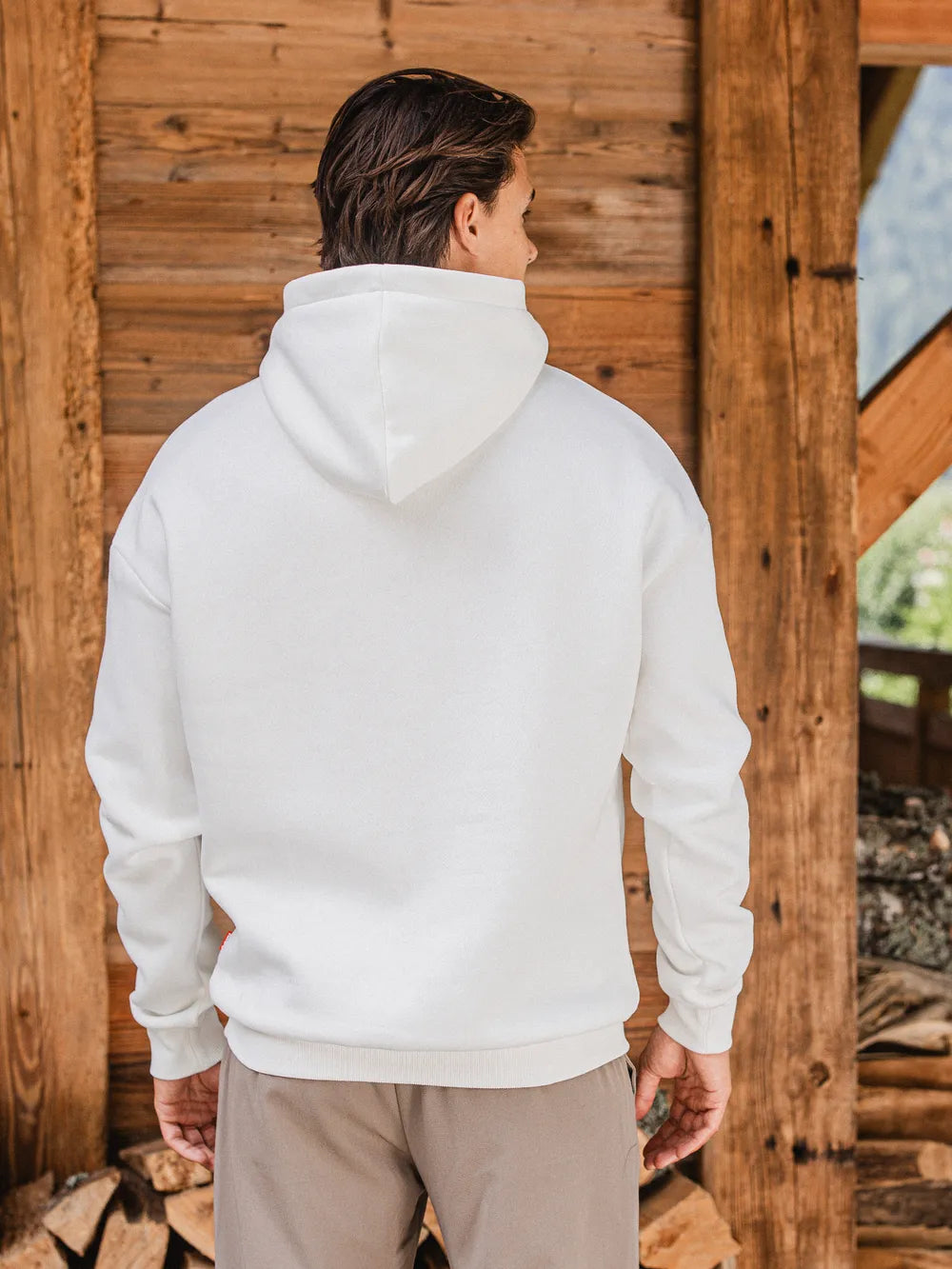 White Signature Oversized Hoodie