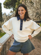 Gelber Damen-Polopullover