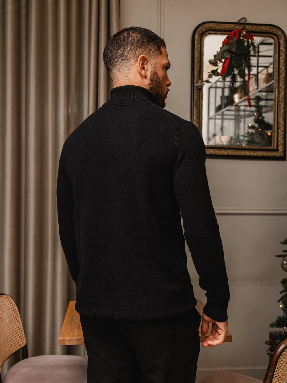 Black Wool Turtleneck