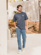 Blue Patch Oversized T-Shirt