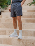 Grayish Blue Basic Sport Short