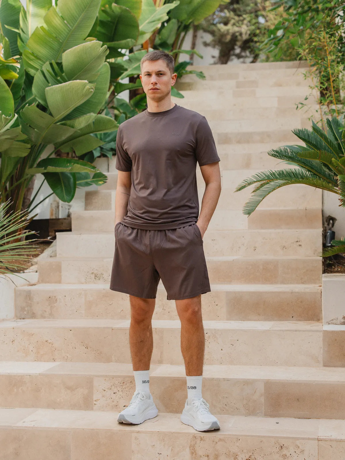 Coffee Brown Basic Sport T-shirt