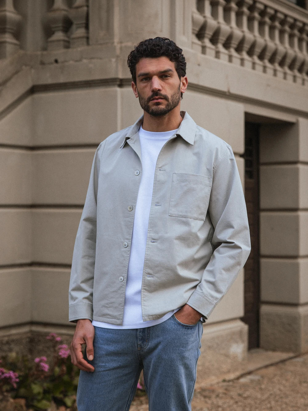 Olive Structured Overshirt