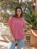 Pink Stripe Femme T-shirt