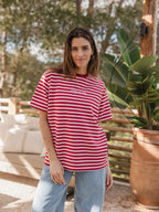 Pink Stripe Femme T-shirt