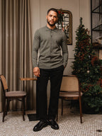 Grüner Wollcardigan