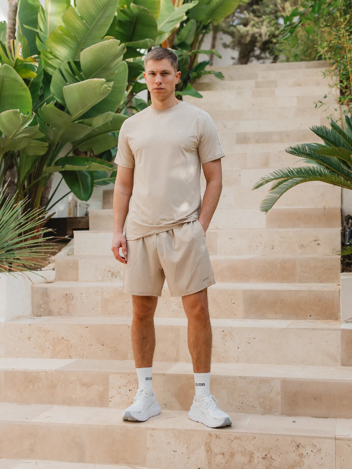 Beige Basic Sport T-shirt