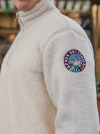 White Teddy Half Zip Sweater