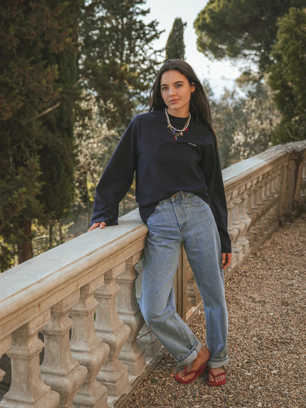 Navy Raglan Long-Sleeve T-shirt