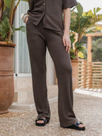 Dark Brown Knit Pants