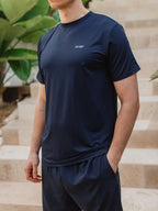 Navy Stitched Sport T-shirt