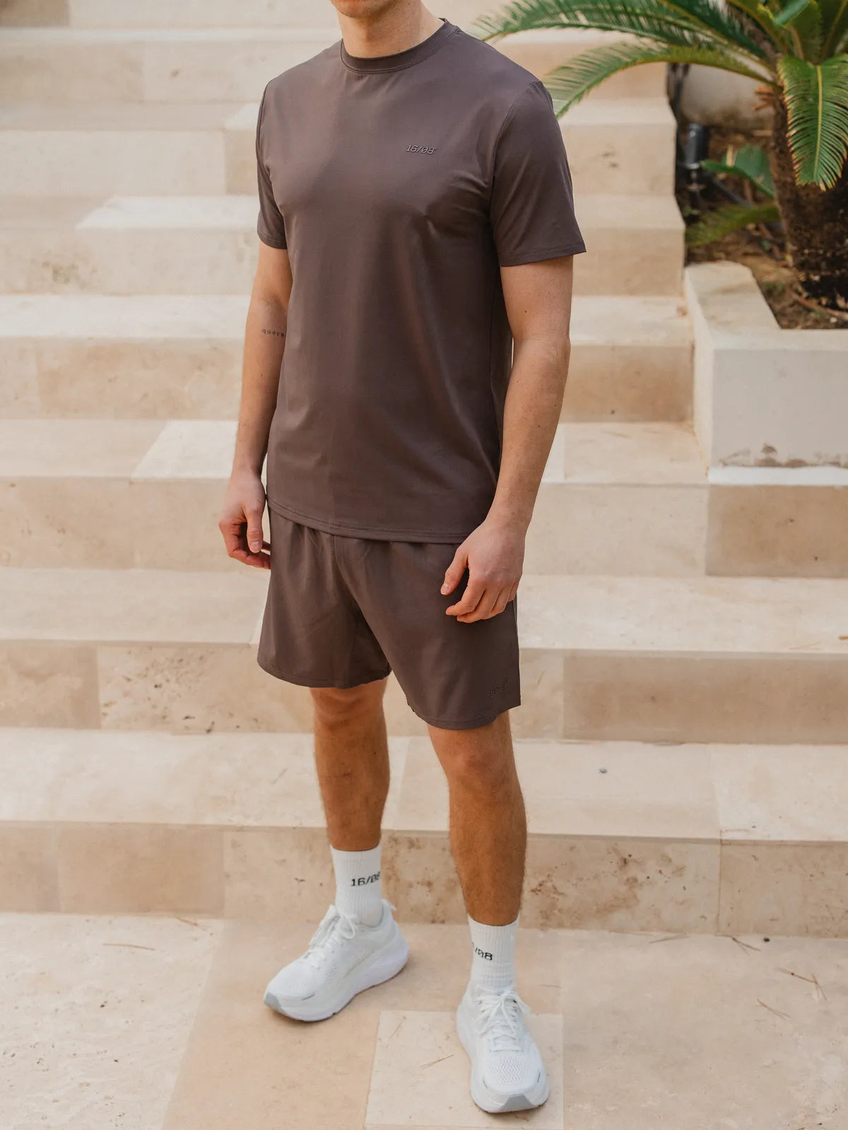 Coffee Brown Basic Sport T-shirt