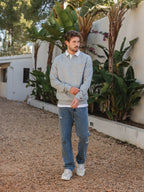 Grey Collar Oversized Polo Sweater