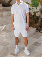 White Stitched Sport Polo